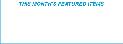 Text Box: THIS MONTHS FEATURED ITEMS